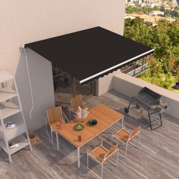 vidaXL Automatisk markis 400x350 cm antracit -  Markiser