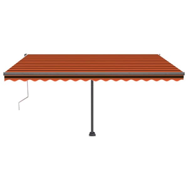 vidaXL Fristående markis automatisk 400x300cm orange/brun - Markiser