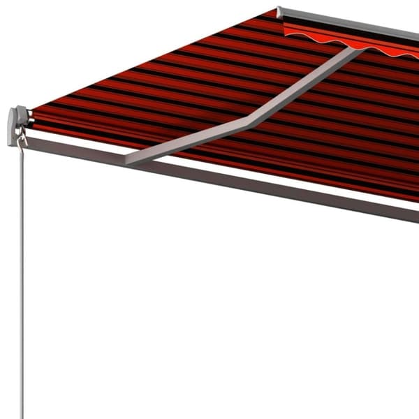 vidaXL Fristående markis automatisk 400x300cm orange/brun - Markiser