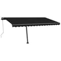 Miniatyrbild 3 av 11: vidaXL Automatisk markis med vindsensor & LED 450x350 cm antracit -  Markiser