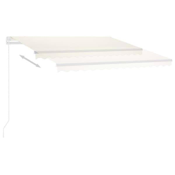 vidaXL Vapaasti seisova sisäänkelattava markiisi 300x250 cm kerma - Markiisit
