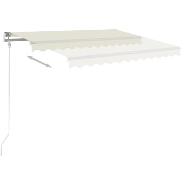 vidaXL Automaattisesti sisäänkelattava markiisi 300x250 cm kerma - Markiisit