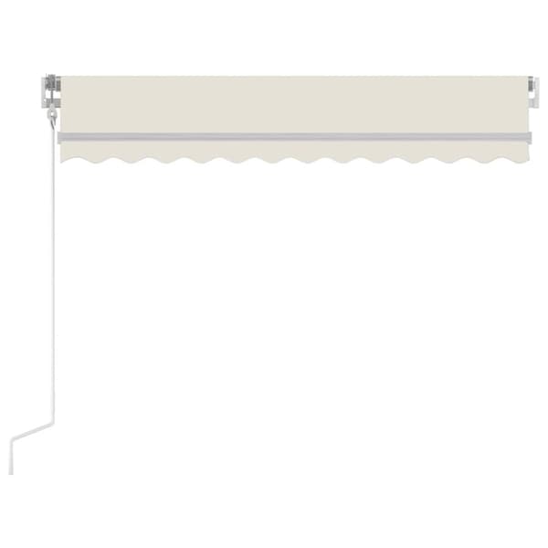 vidaXL Automaattisesti sisäänkelattava markiisi 300x250 cm kerma - Markiisit