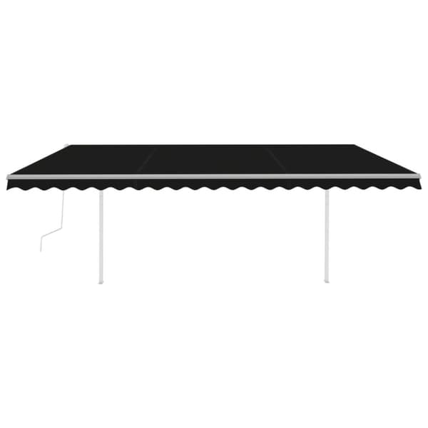 vidaXL Automatisk markis med vindsensor & LED 5x3,5 m antracit - Markiser