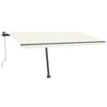 Miniatyrbillede 4 af 11: vidaXL markise m. LED + vindsensor 400x300 cm automatisk cremefarvet -  Markiser
