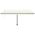 Miniatyrbillede 5 af 11: vidaXL markise m. LED + vindsensor 400x300 cm automatisk cremefarvet -  Markiser