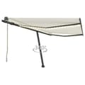 Miniatyrbillede 2 af 11: vidaXL markise m. LED + vindsensor 400x300 cm automatisk cremefarvet -  Markiser