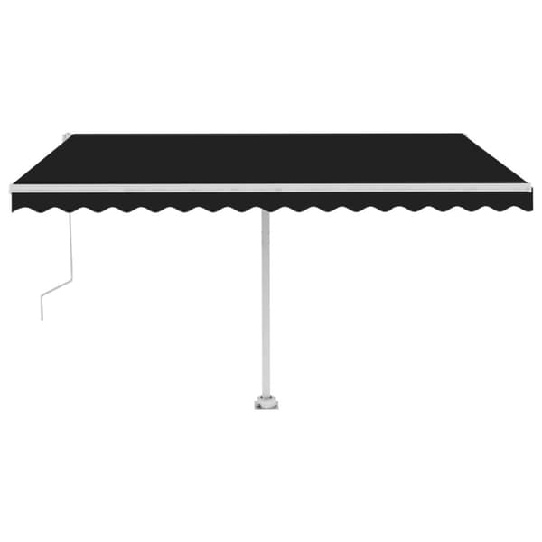 vidaXL Vapaasti seisova sisäänkelattava markiisi 400x350cm antrasiitti - Markiisit