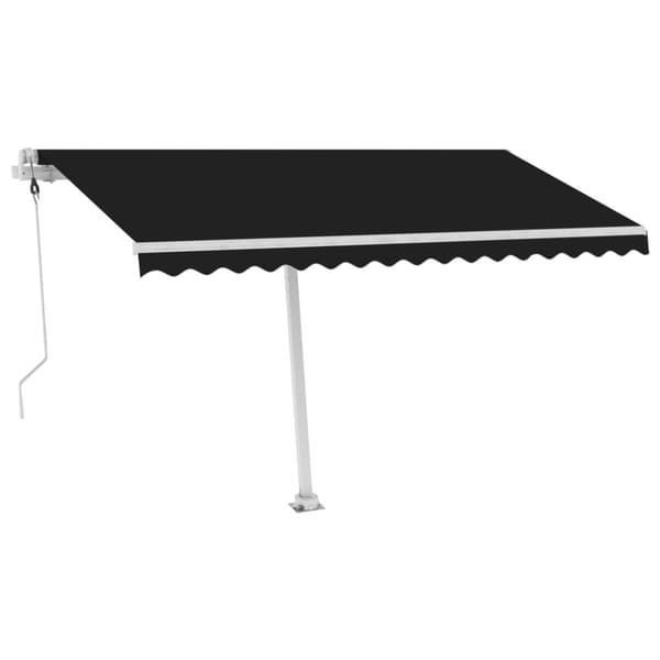 vidaXL Vapaasti seisova sisäänkelattava markiisi 400x350cm antrasiitti - Markiisit