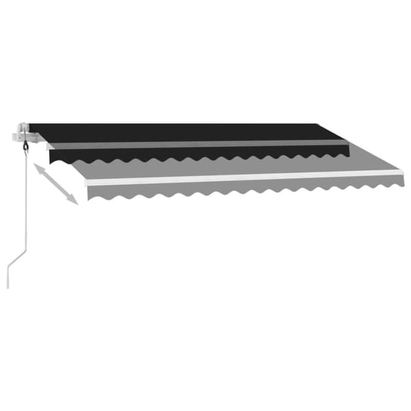 vidaXL Vapaasti seisova sisäänkelattava markiisi 400x350cm antrasiitti - Markiisit