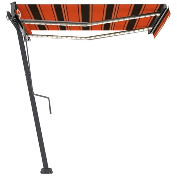 vidaXL Fristående markis automatisk 300x250 cm orange/brun - Markiser