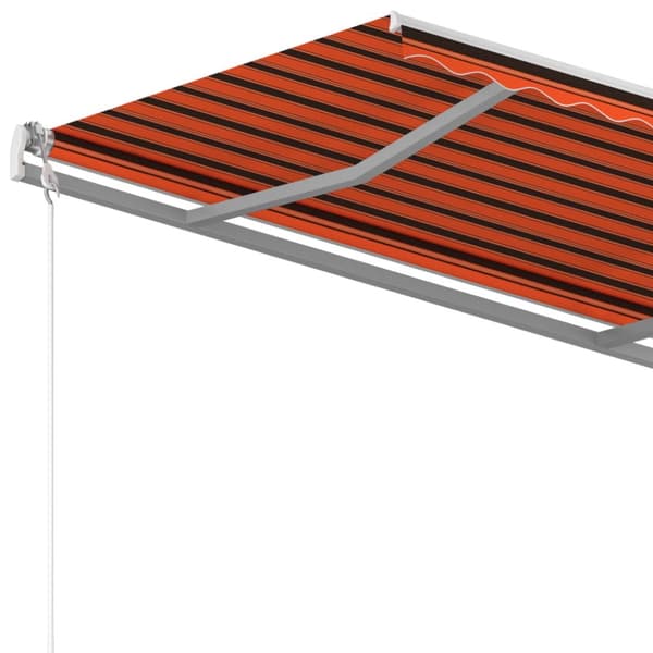vidaXL Automaattisesti kelautuva markiisi tolpilla 3,5x2,5m oranssiru. - Markiisit
