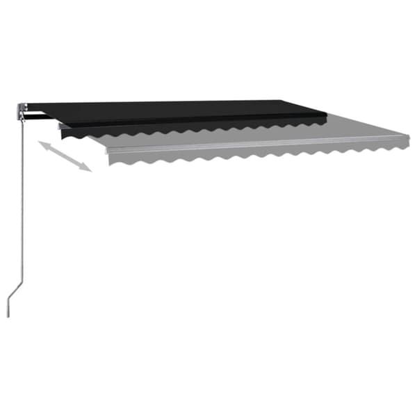 vidaXL fritstående markise 450x350 cm automatisk betjening antracitgrå - Markiser