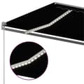 Miniatyrbild 7 av 11: vidaXL Automatisk markis med vindsensor & LED 600x300 cm antracit -  Markiser