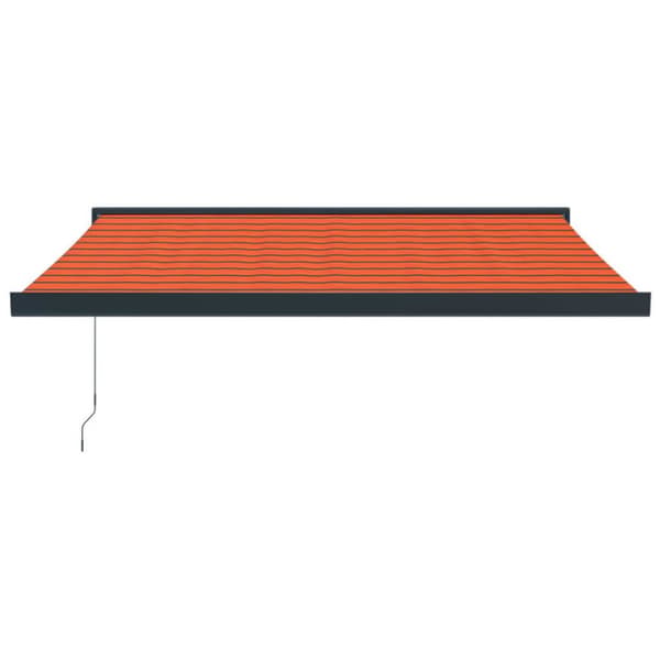 vidaXL Markis infällbar orange och brun 3,5x2,5 m tyg&aluminium - Markiser
