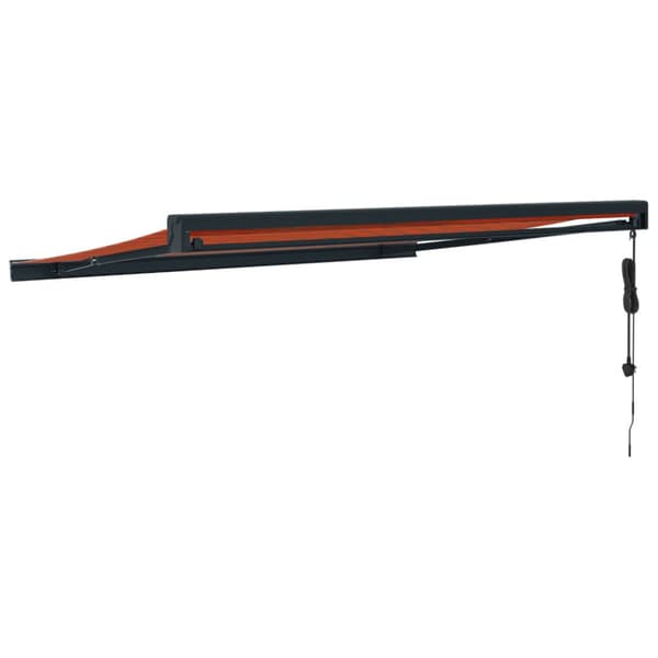 vidaXL Markis infällbar orange och brun 3,5x2,5 m tyg&aluminium - Markiser