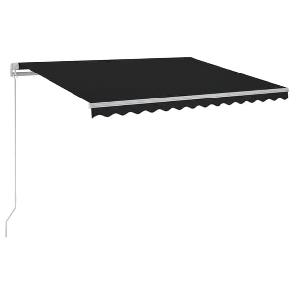 vidaXL markise m. LED-lys 300x250 cm manuel betjening antracitgrå -  Markiser
