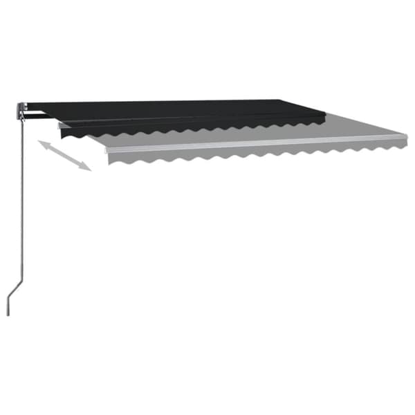 vidaXL Fristående markis automatisk 400x300 cm antracit - Markiser