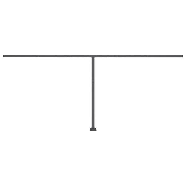 vidaXL Sisäänkelattava markiisi LED/tuulisensori 500x300cm antrasiitti - Markiisit