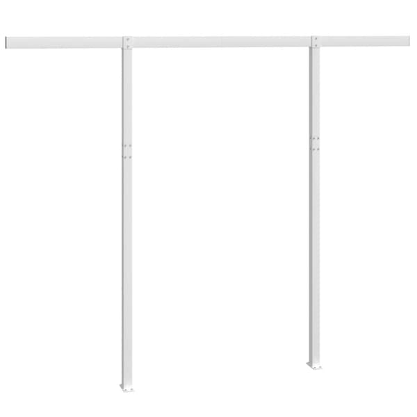 vidaXL Markiisin tolppasarja valkoinen 300x245 cm rauta -  Markiisit