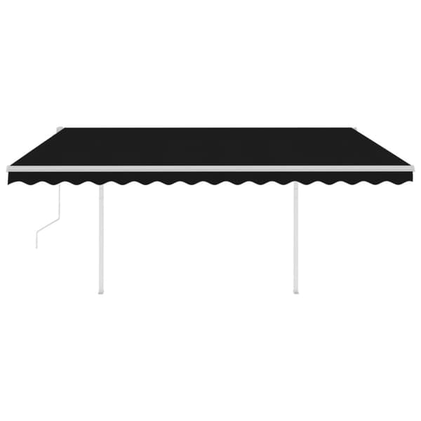 vidaXL Automatisk markis med vindsensor & LED 4x3 m antracit -  Markiser