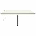 Miniatyrbillede 4 af 11: vidaXL markise m. LED + vindsensor 450x350 cm automatisk creme -  Markiser