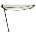 Miniatyrbillede 5 af 11: vidaXL markise m. LED + vindsensor 450x350 cm automatisk creme -  Markiser