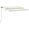 Miniatyrbillede 6 af 11: vidaXL markise m. LED + vindsensor 450x350 cm automatisk creme -  Markiser