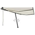 Miniatyrbillede 1 af 11: vidaXL markise m. LED + vindsensor 450x350 cm automatisk creme -  Markiser