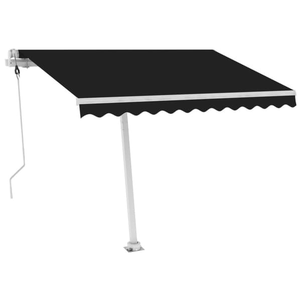vidaXL Vapaasti seisova sisäänkelattava markiisi 350x250cm antrasiitti -  Markiisit
