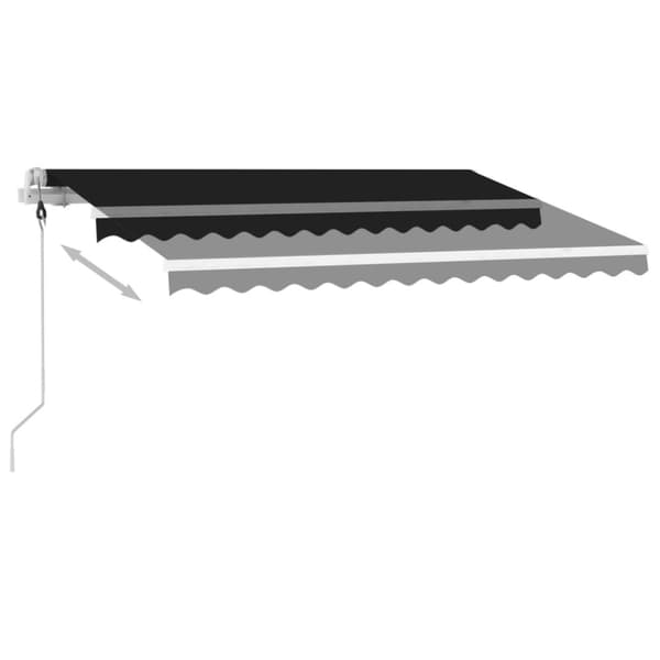 vidaXL Vapaasti seisova sisäänkelattava markiisi 350x250cm antrasiitti -  Markiisit