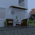 Miniatyrbild 2 av 10: vidaXL Markis med LED 350x150 cm antracit -  Markiser