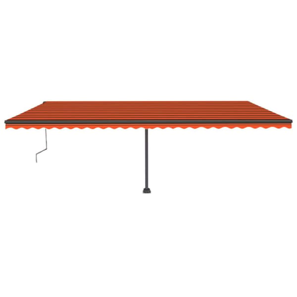 vidaXL Fristående automatisk markis 600x300 cm orange/brun - Markiser