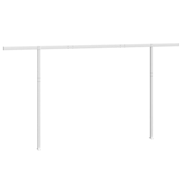 vidaXL Markisstolpar set vit 450x245 cm järn -  Markiser