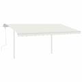 Miniatyrbild 7 av 8: vidaXL Markisstolpar set vit 450x245 cm järn -  Markiser