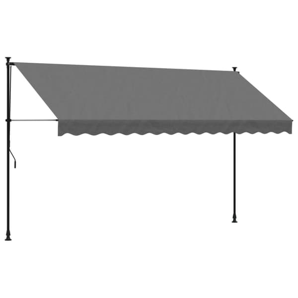 vidaXL Markis infällbar antracit 350x150 cm tyg och stål - Markiser