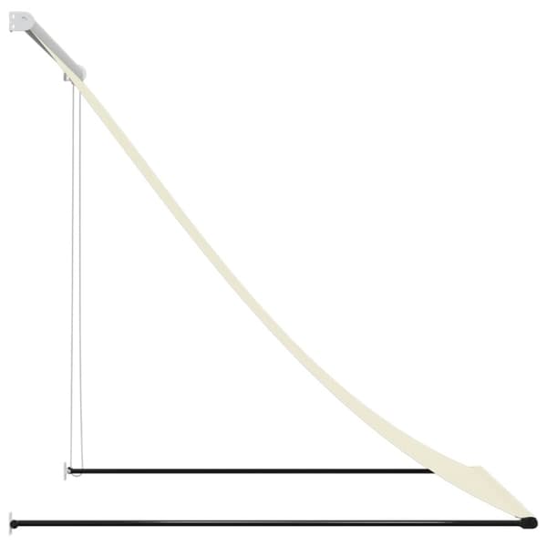 vidaXL markise 100x150 cm sammenrullelig stof og stål cremefarvet -  Markiser