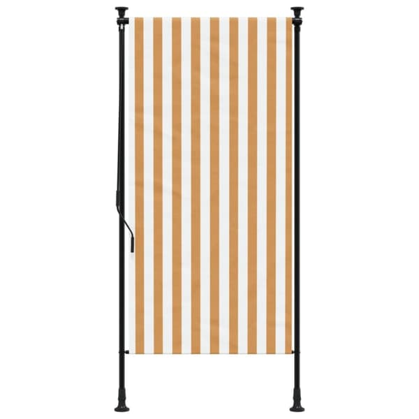 vidaXL Ulkorullaverho oranssivalkoinen 120x270 cm kangas ja teräs - Markiisit
