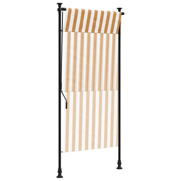vidaXL Ulkorullaverho oranssivalkoinen 120x270 cm kangas ja teräs - Markiisit