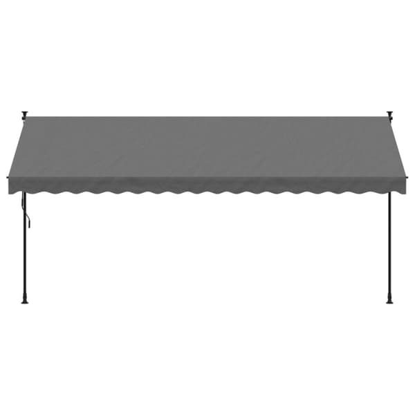 vidaXL markise 400x150 cm sammenrullelig stof og stål antracitgrå -  Markiser