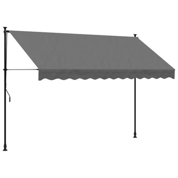 vidaXL Markis infällbar antracit 300x150 cm tyg och stål -  Markiser