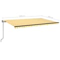 Miniatyrbillede 9 af 9: vidaXL markise 500x300 cm automatisk betjening gul og hvid -  Markiser