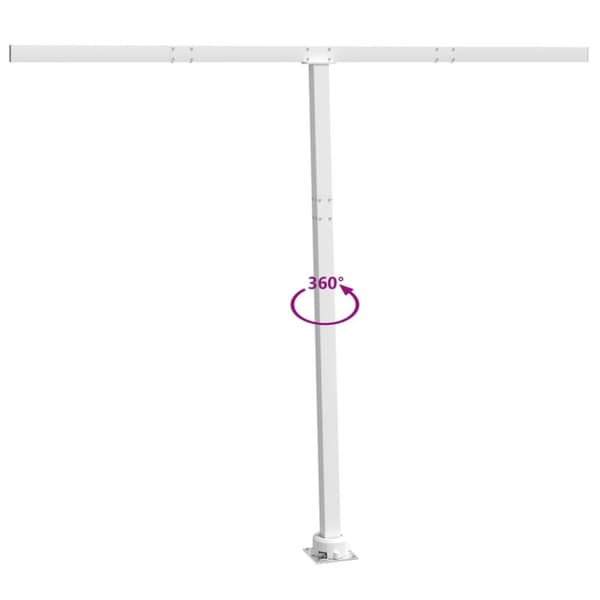 vidaXL Markiisin tolppasarja valkoinen 300x245 cm rauta -  Markiisit