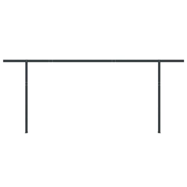 vidaXL Markisstolpar set antracit 600x245 cm järn - Markiser