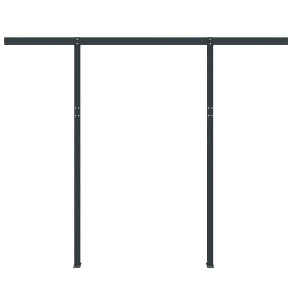 vidaXL Markiisin tolppasarja antrasiitti 300x245 cm rauta - Markiisit