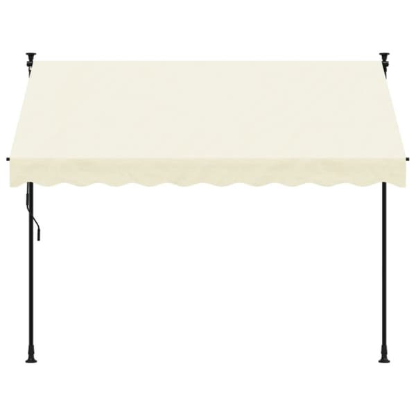 vidaXL Sisäänkelattava markiisi kerma 250x150 cm kangas ja teräs - Markiisit
