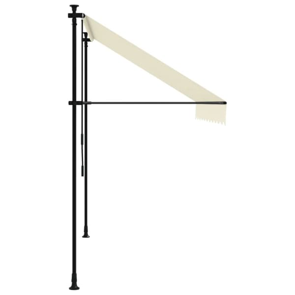 vidaXL Sisäänkelattava markiisi kerma 250x150 cm kangas ja teräs - Markiisit