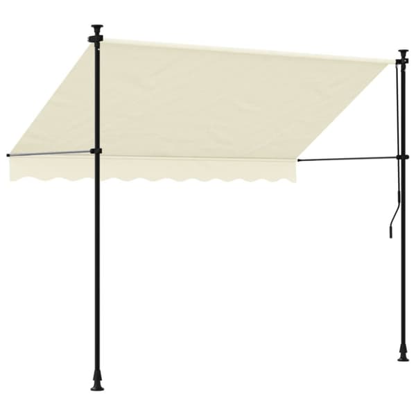 vidaXL Sisäänkelattava markiisi kerma 250x150 cm kangas ja teräs - Markiisit