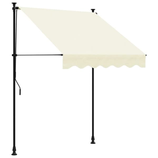 vidaXL Sisäänkelattava markiisi kerma 150x150 cm kangas ja teräs -  Markiisit