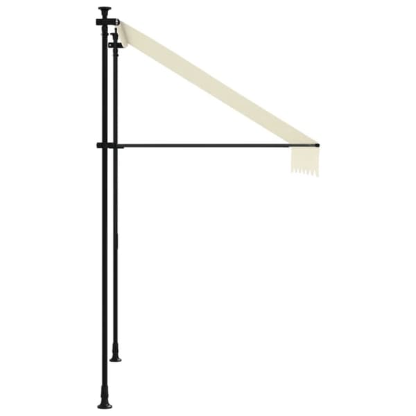 vidaXL Sisäänkelattava markiisi kerma 150x150 cm kangas ja teräs - Markiisit